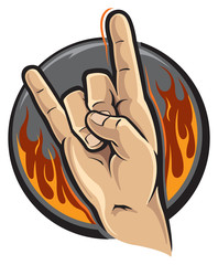 Rock and roll hand sign