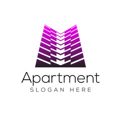 Fototapeta premium Apartment Logo template real estate, Clean, modern and elegant style design