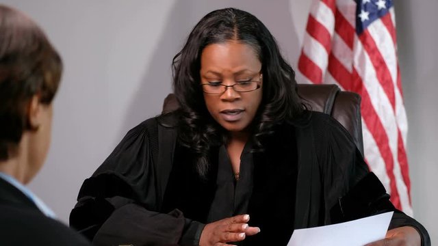 A judge presiding over a court case