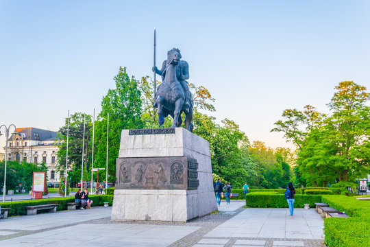 Statue of Boleslaw Chrobry at Wroclaw, Poland