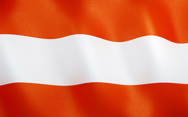 3D Flag of Austria.