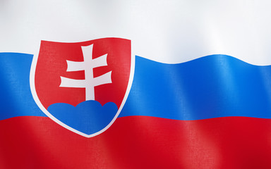3D Flag of Slovakia.