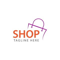 Shop Logo Vector Template Design Illustration