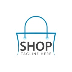 Shop Logo Vector Template Design Illustration
