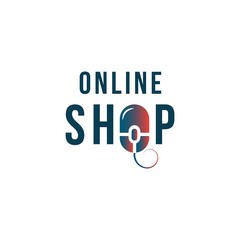 Online Shop Logo Vector Template Design Illustration