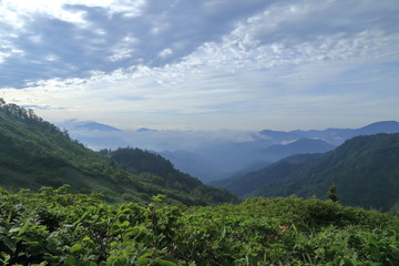 苗場山の祓川コースからの風景 / Mountainscape at Mount Naeba