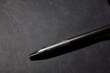 Kugelschreiber auf einer Bewerbungsmappe