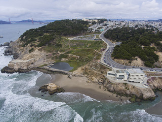 Sutro Bath Ruins Aerial View