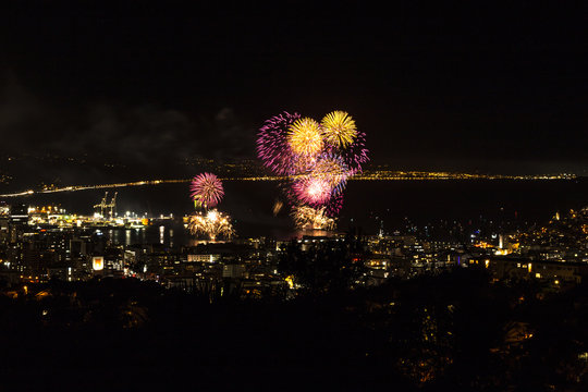 Matariki fireworks in Wellington, New Zealand