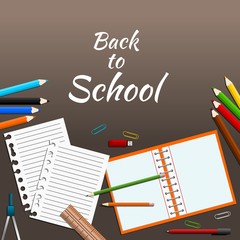 Back to School Equipment Vector Illustration for Text Background of Education Related Design