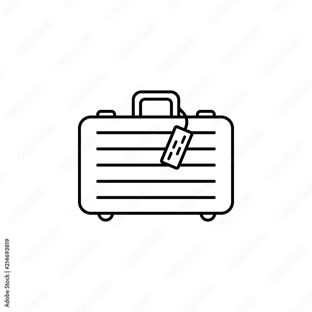 Poster suitcase dusk style icon. element of travel icon for mobile concept and web apps. thin line suitcase