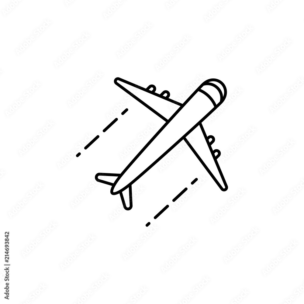 Poster aircraft dusk style icon. element of travel icon for mobile concept and web apps. thin line aircraft