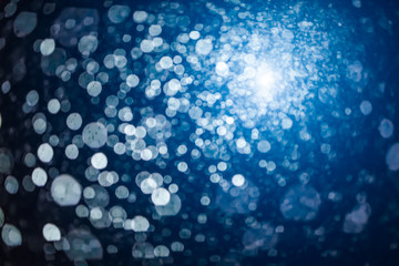 festive blue bokeh background