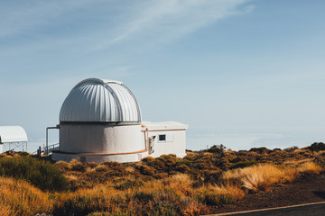 Teide Observatory astronomical telescopes in Tenerife, Canary Islands, Spain