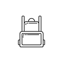 tourist backpack dusk style icon. Element of travel icon for mobile concept and web apps. Thin line tourist backpack dusk style icon can be used for web and mobile