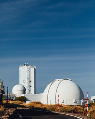 Teide Observatory astronomical telescopes in Tenerife, Canary Islands, Spain