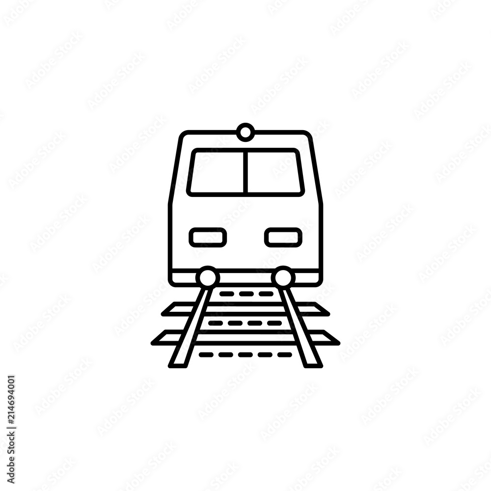 Poster a train dusk style icon. element of travel icon for mobile concept and web apps. thin line a train d