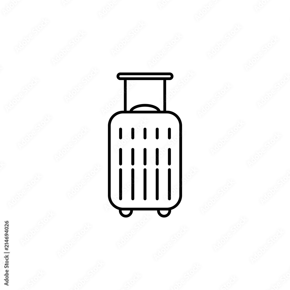 Poster suitcase dusk style icon. element of travel icon for mobile concept and web apps. thin line suitcase