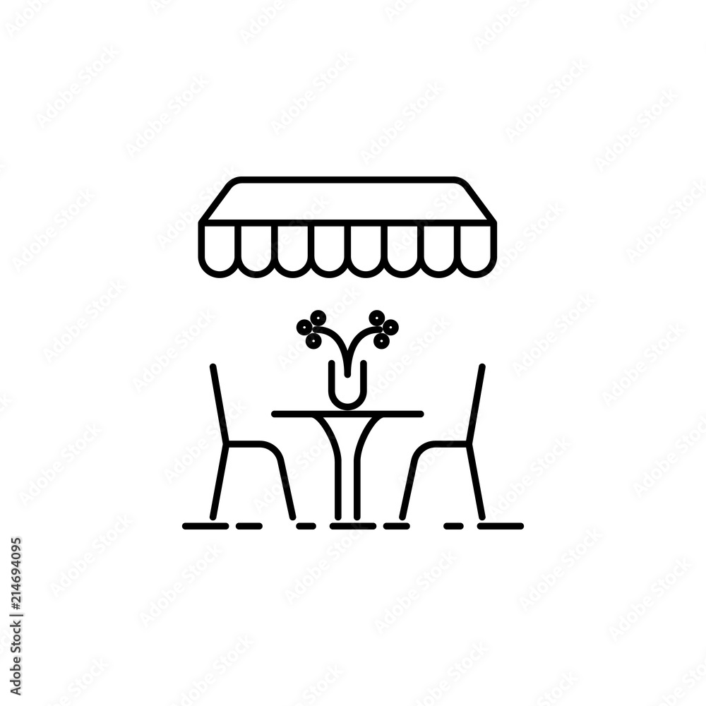 Poster table in the restaurant dusk style icon. element of travel icon for mobile concept and web apps. thi