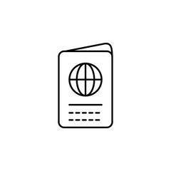 passport dusk style icon. Element of travel icon for mobile concept and web apps. Thin line passport dusk style icon can be used for web and mobile