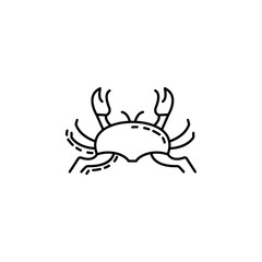 crab dusk style icon. Element of travel icon for mobile concept and web apps. Thin line crab dusk style icon can be used for web and mobile