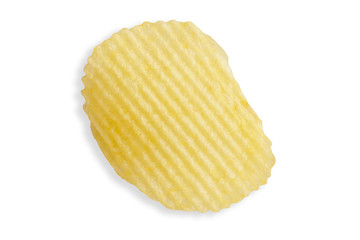 potato chip isolated on white background with clipping path