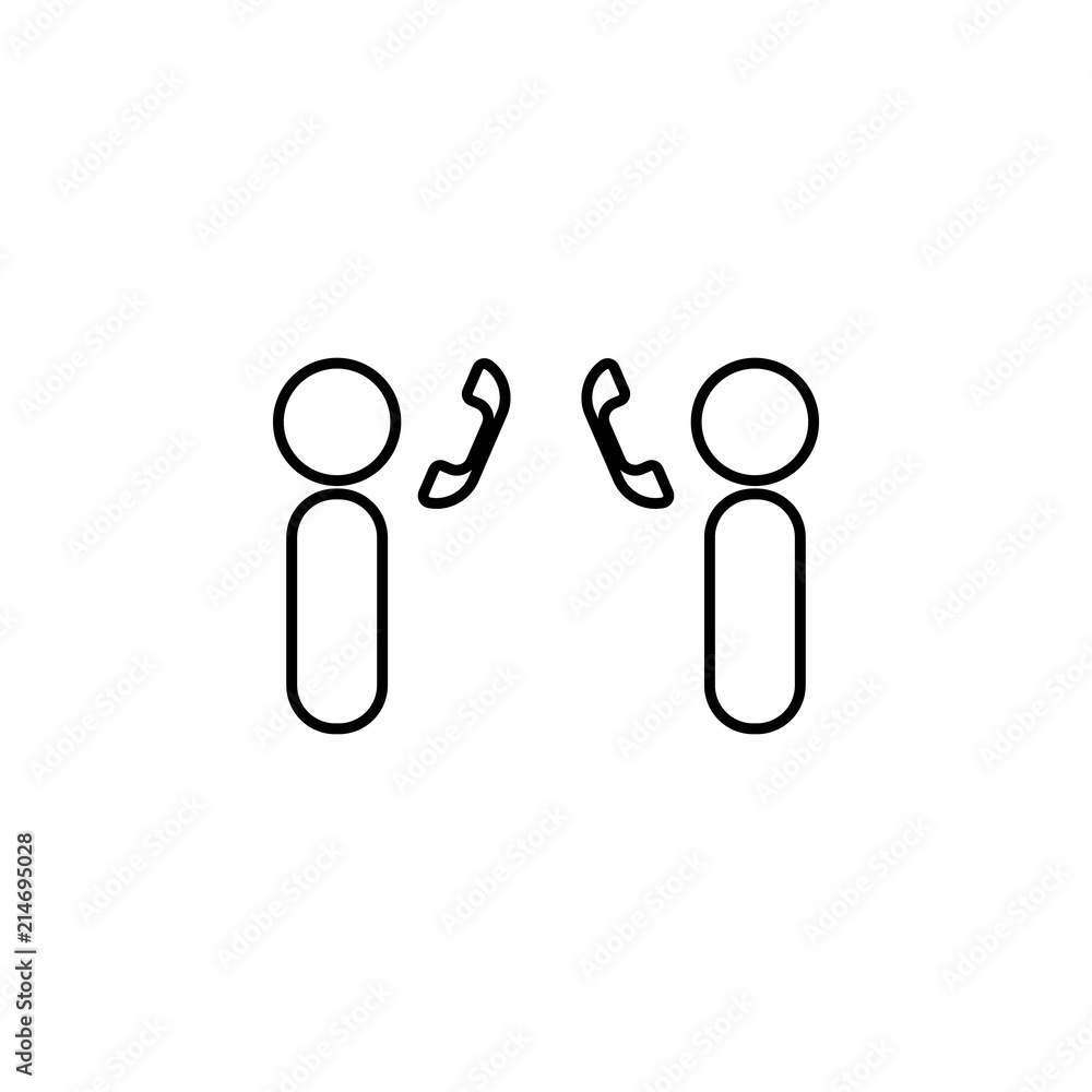 Poster telephone communication icon. element of communication icon for mobile concept and web apps. thin li