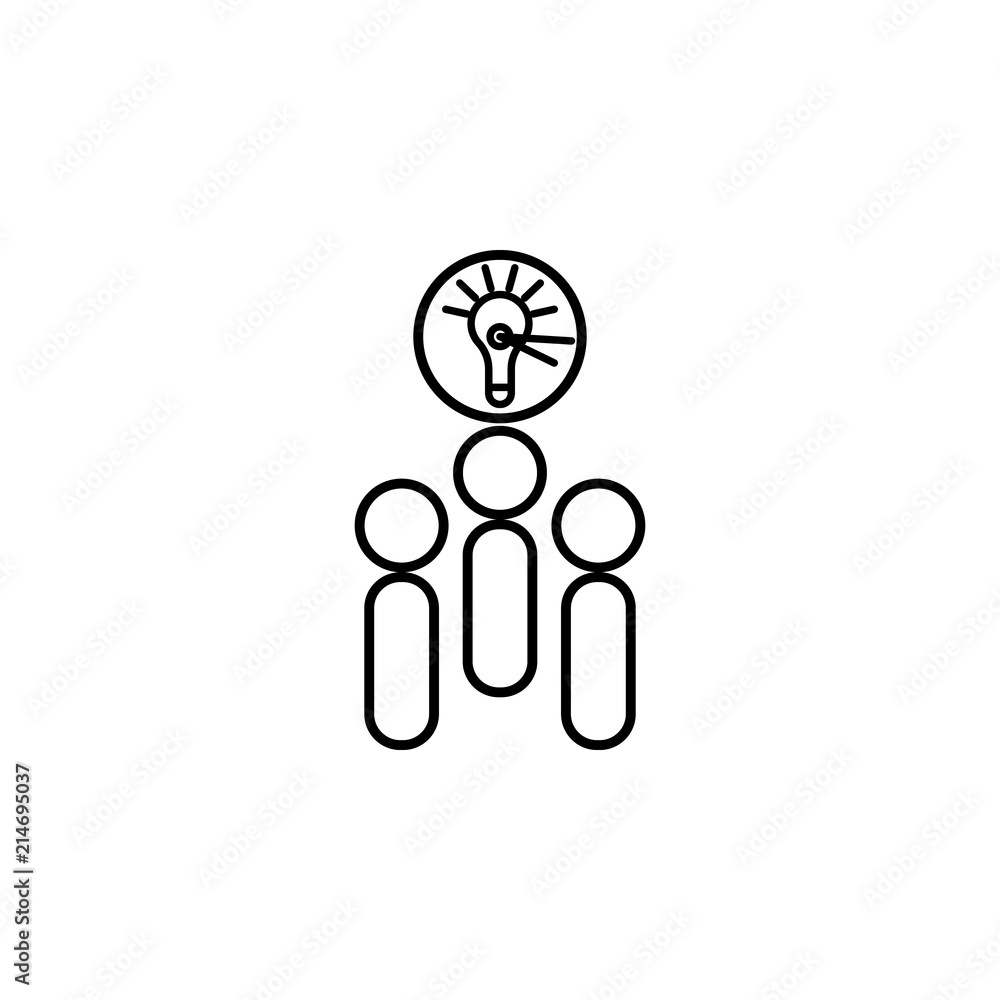 Poster time for an idea icon. element of communication icon for mobile concept and web apps. thin line time