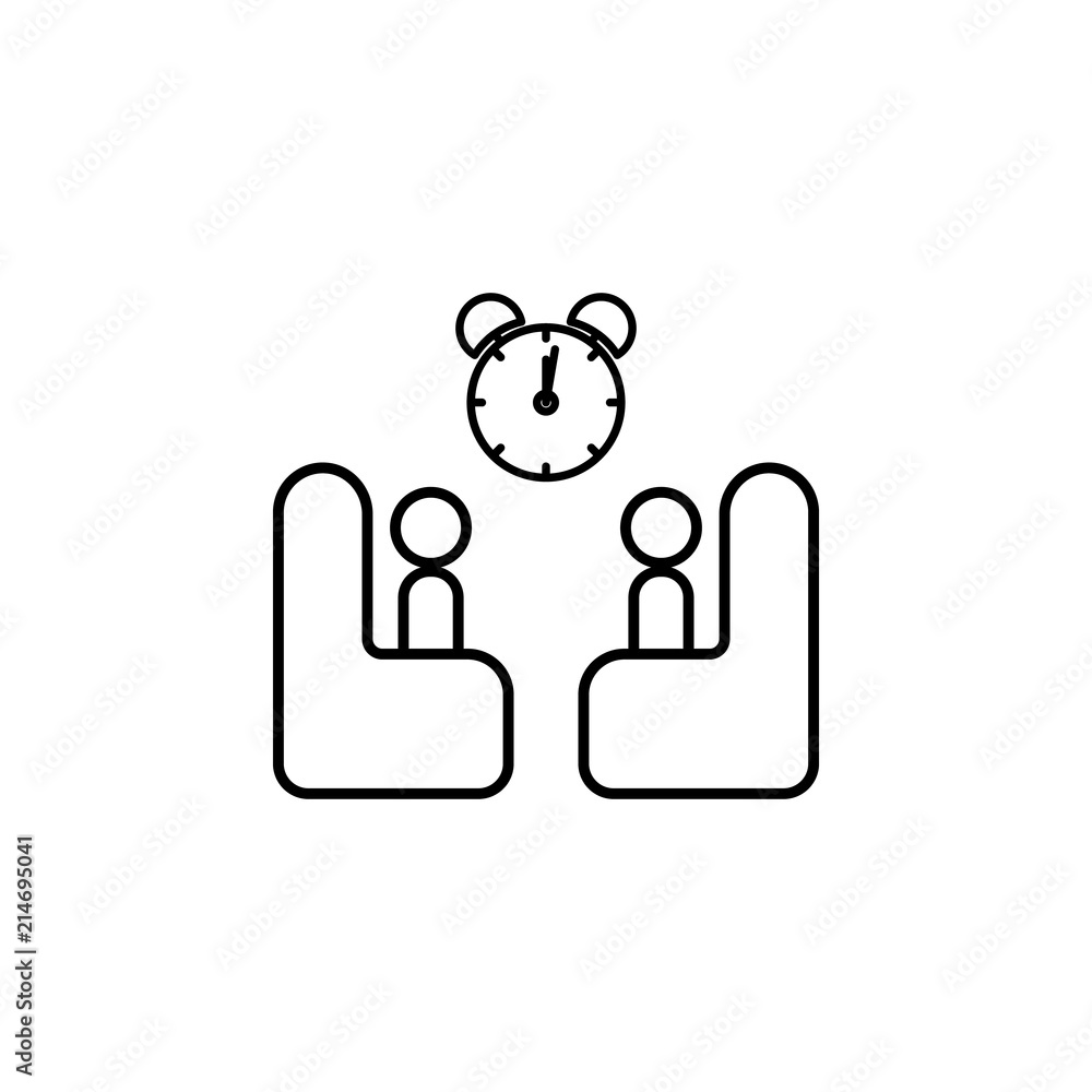 Poster time for communication icon. element of communication icon for mobile concept and web apps. thin lin