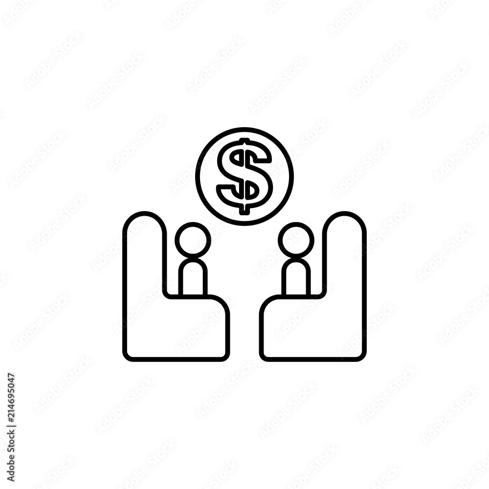 Poster financial communication icon. element of communication icon for mobile concept and web apps. thin li