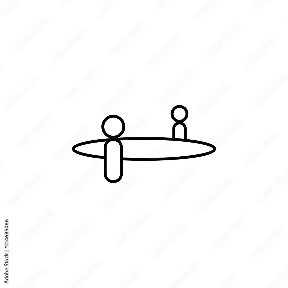 Poster round-table discussion icon. element of communication icon for mobile concept and web apps. thin lin