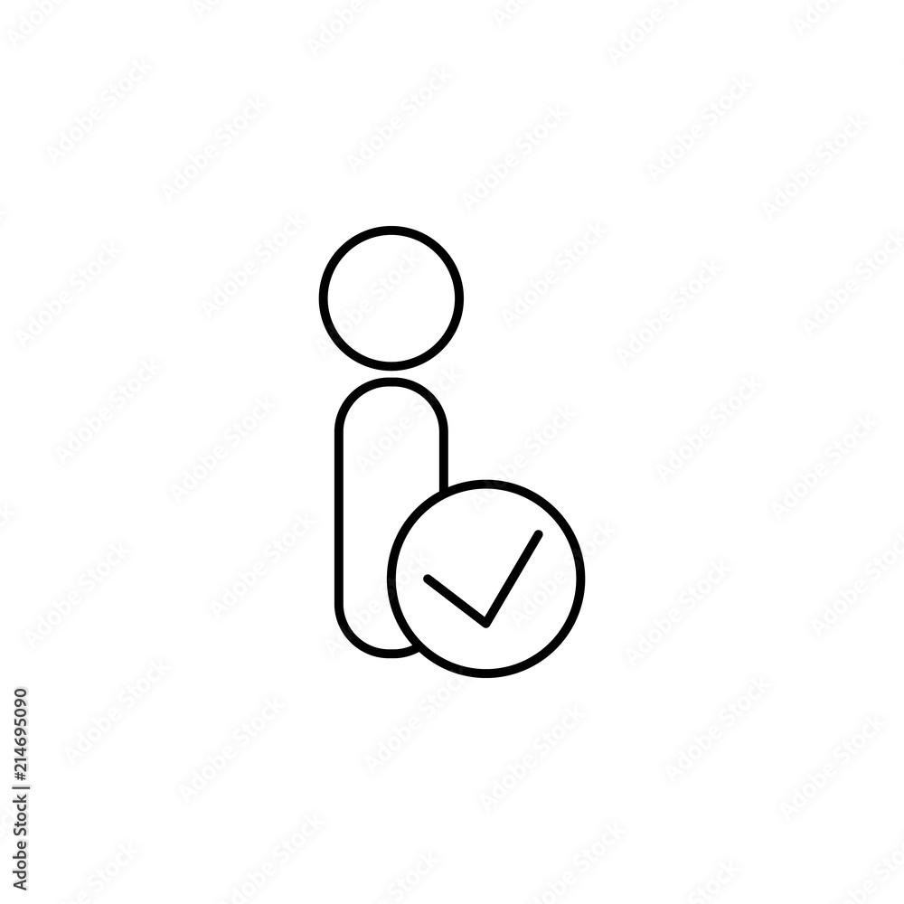 Poster approve a shot icon. element of communication icon for mobile concept and web apps. thin line approv