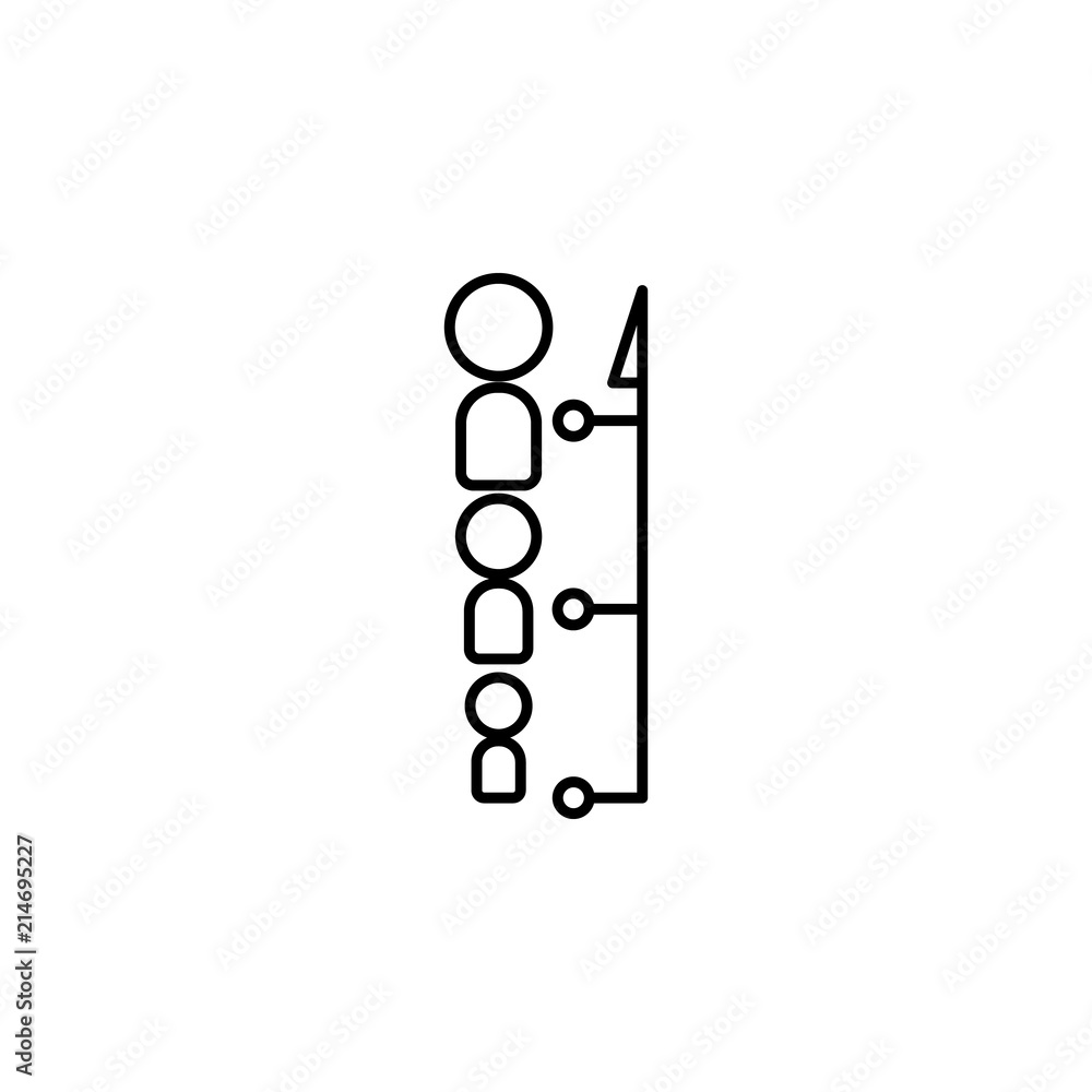 Poster employee growth icon. element of communication icon for mobile concept and web apps. thin line emplo