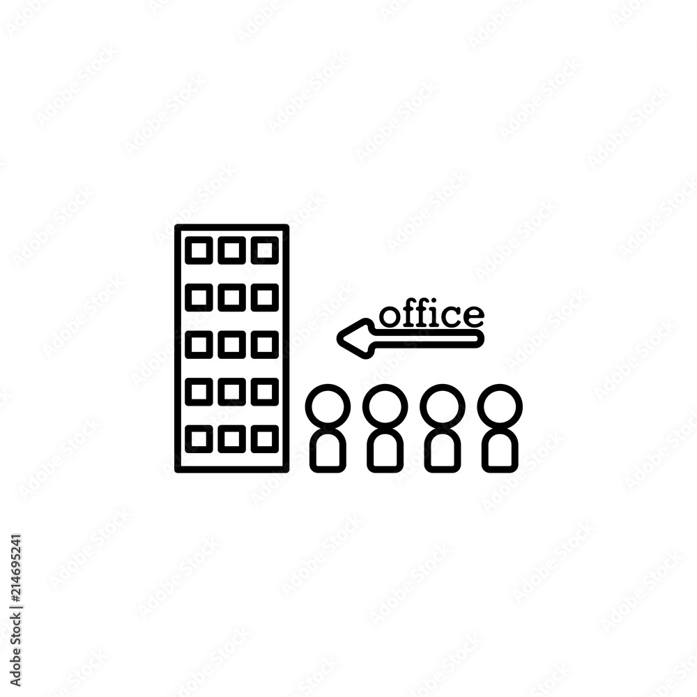Aufkleber office staff icon. element of communication icon for mobile concept and web apps. thin line office s