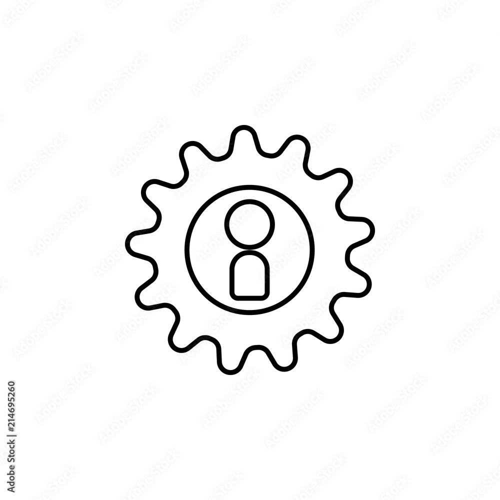 Poster personnel management icon. element of communication icon for mobile concept and web apps. thin line 