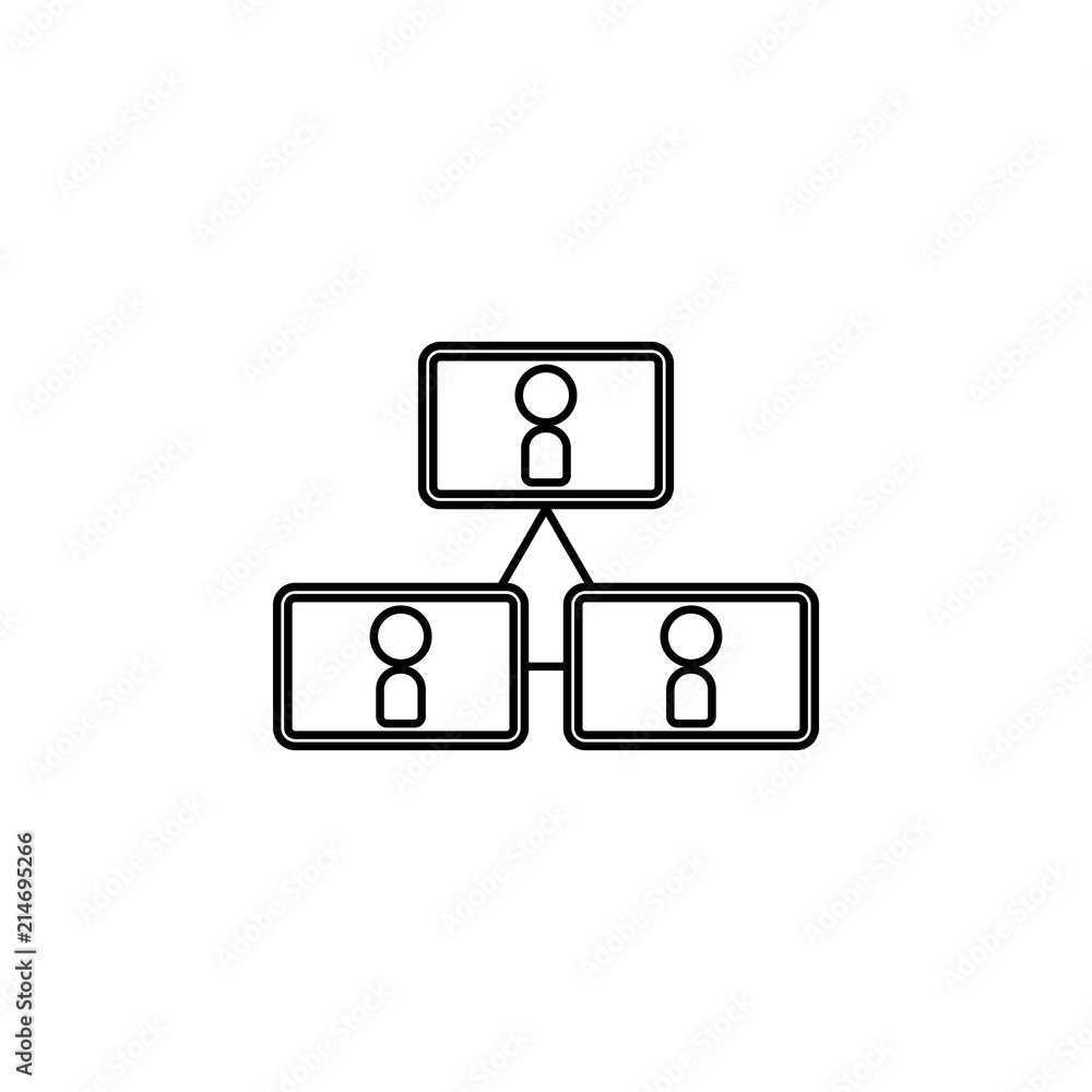 Poster employee relations icon. element of communication icon for mobile concept and web apps. thin line em