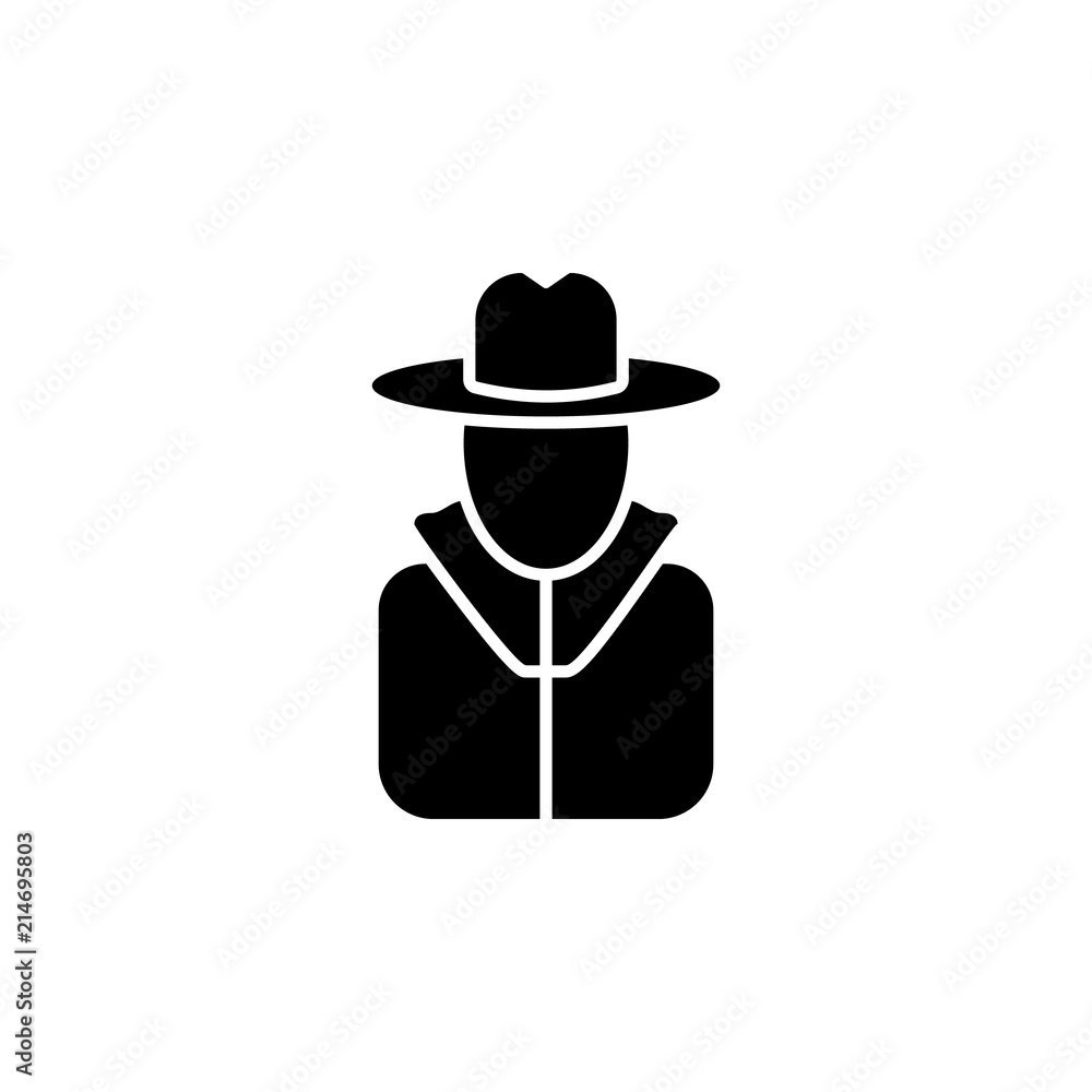 Poster spy icon. element of detective icon for mobile concept and web apps. glyph spy icon can be used for 