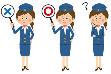 ポップなバスガイドorキャビンアテンダントが〇×？