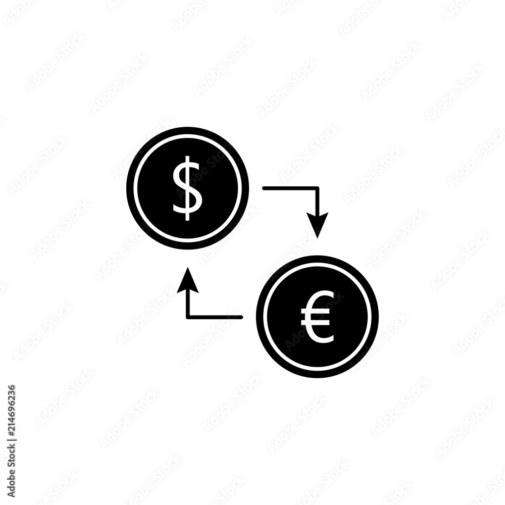 Poster currency exchange icon. element of web icon for mobile concept and web apps. glyph currency exchange
