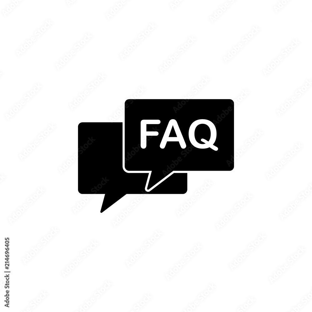 Aufkleber faq conversation icon. element of web icon for mobile concept and web apps. glyph faq conversation i