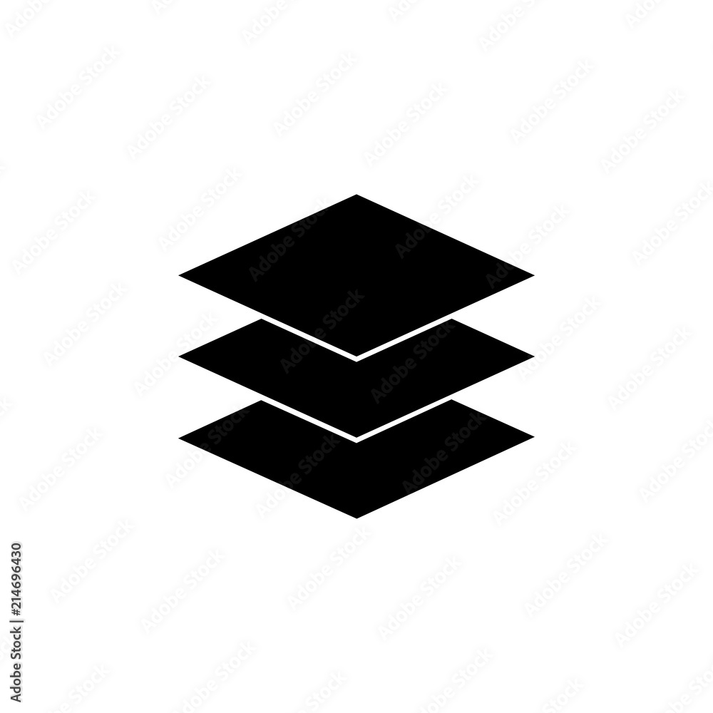 Aufkleber layer icon. element of web icon for mobile concept and web apps. glyph layer icon can be used for we