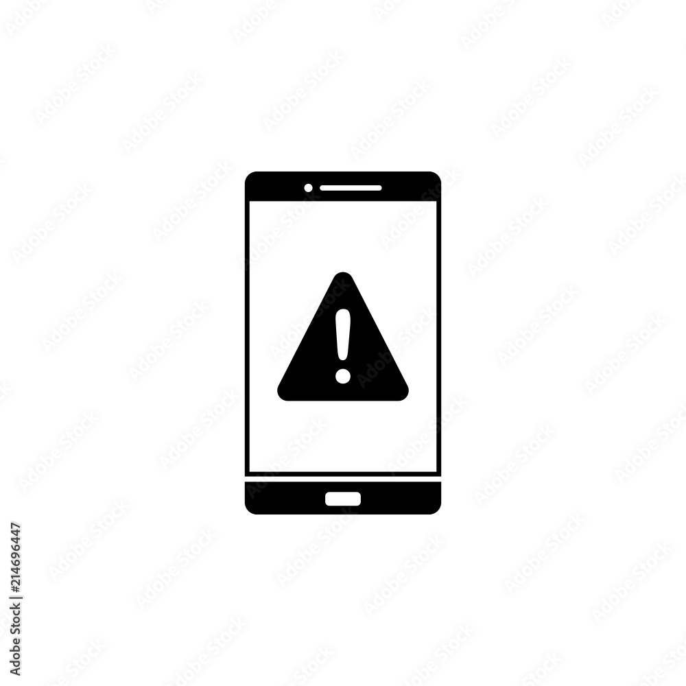 Poster notification in the phone icon. element of web icon for mobile concept and web apps. glyph notificat