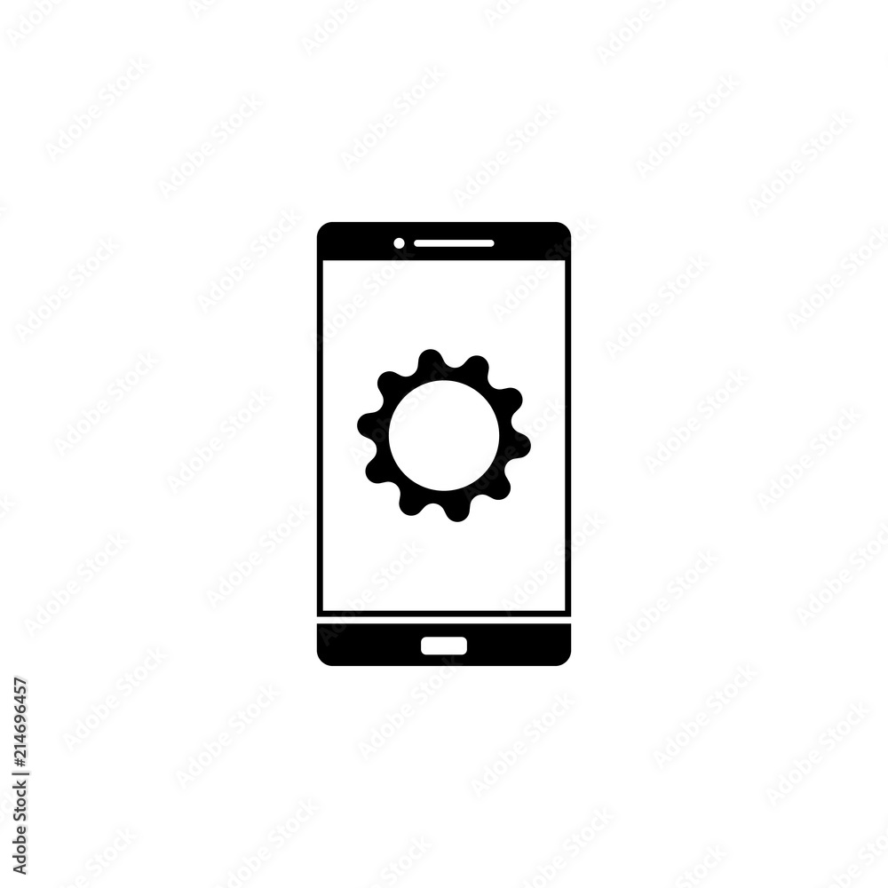 Aufkleber phone setup icon. element of web icon for mobile concept and web apps. glyph phone setup icon can be