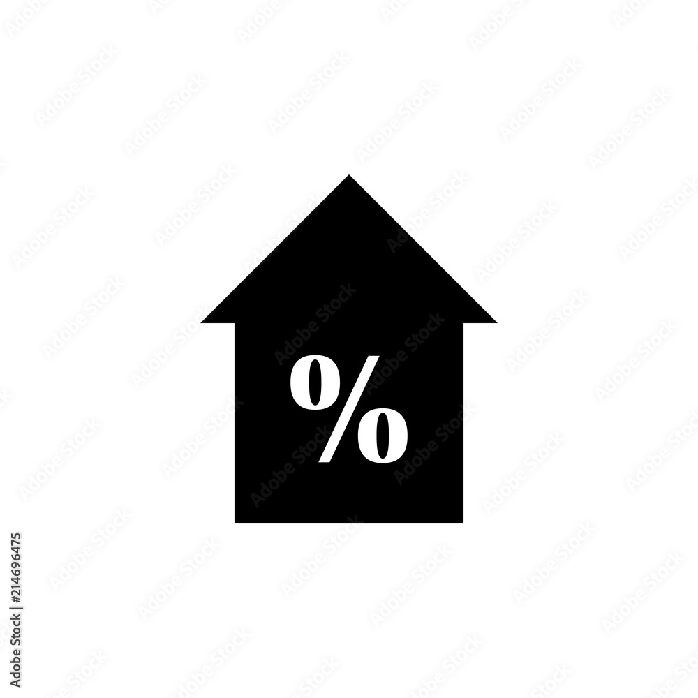 Poster mortgage icon. element of web icon for mobile concept and web apps. glyph mortgage icon can be used 