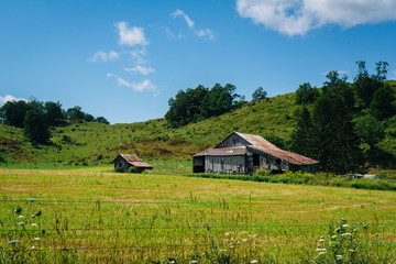 A barn on a farm in Potomac Highlands of West Virginia.
