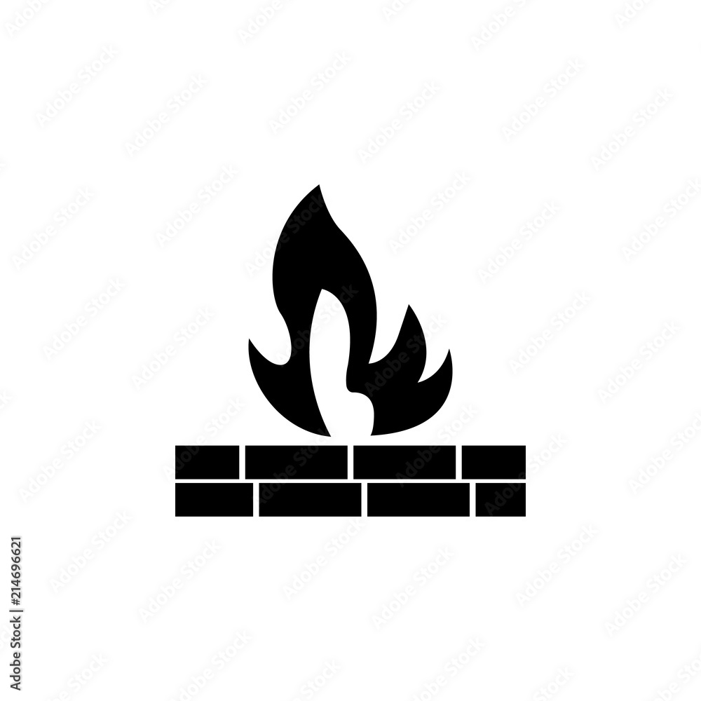 Aufkleber firewall icon. element of web icon for mobile concept and web apps. glyph firewall icon can be used 