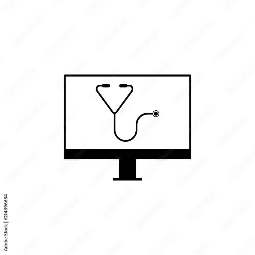 Aufkleber computer treatment icon. element of web icon for mobile concept and web apps. glyph computer treatme