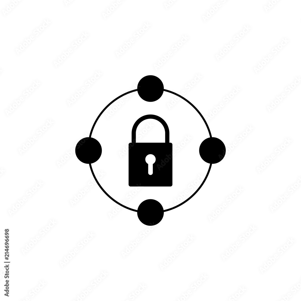 Aufkleber lock communities icon. element of web icon for mobile concept and web apps. glyph lock communities i