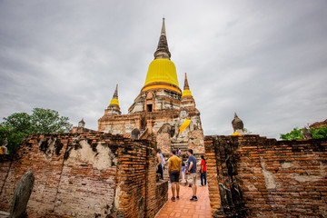 Ayutthaya: July 8, 2018, tChaimongkol Phra Nakhon Si Ayutthaya Province ,thailand.
