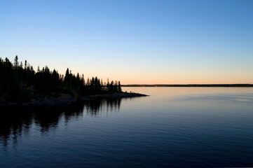 Obraz na płótnie Canvas Beautiful Northern Canada Seascape at Sunset